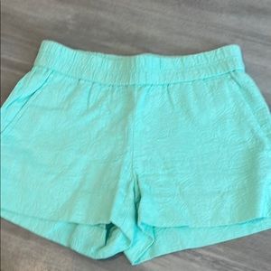 J crew mint textured pull on shorts